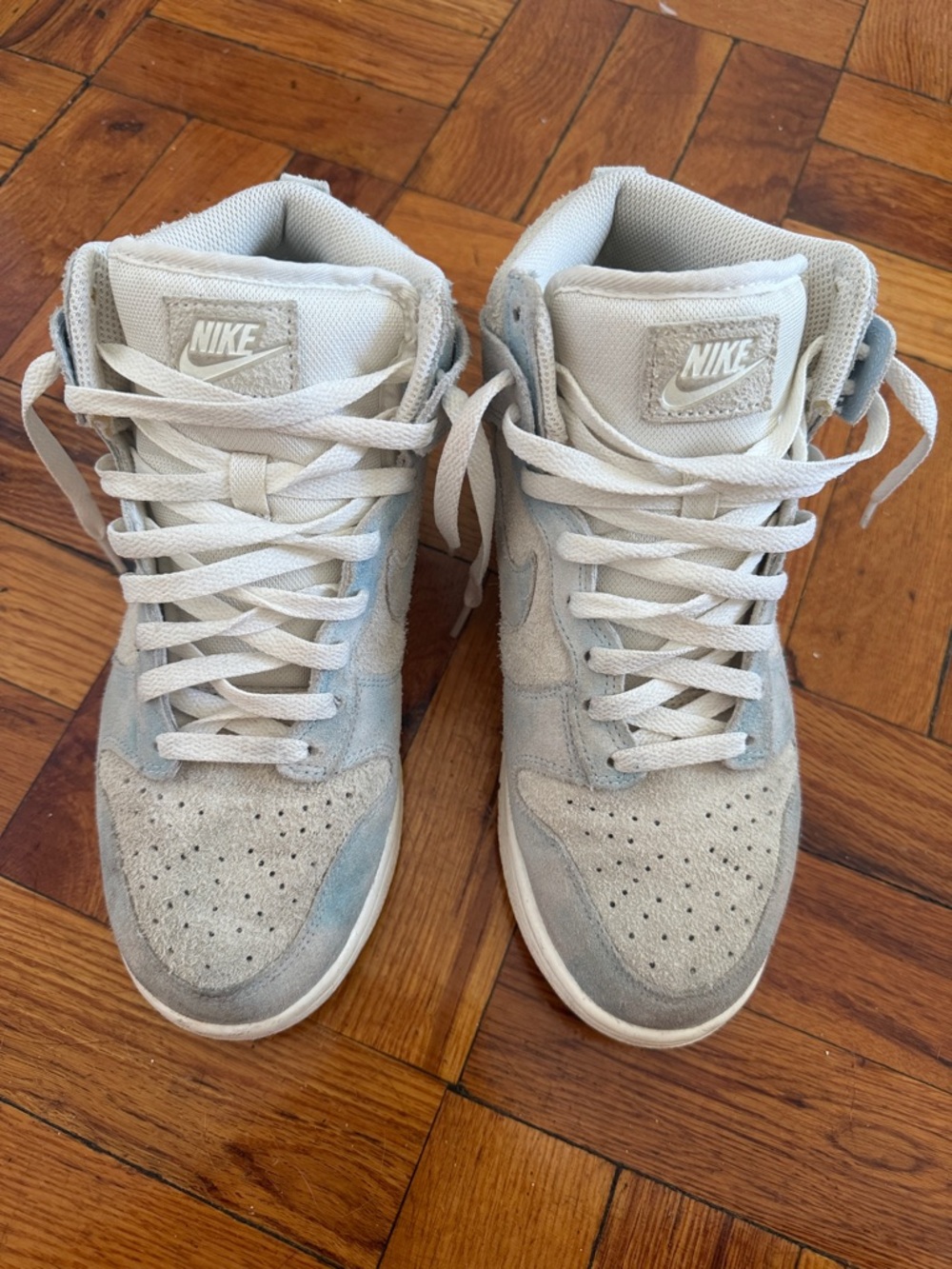 Nike Women's High-Top Sneakers in Light blue and White